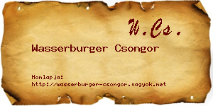 Wasserburger Csongor névjegykártya